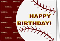 Complimentary Baseball Birthday Wishes for Son card