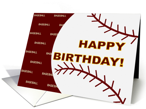 Complimentary Baseball Birthday Wishes for Daughter card (908303)