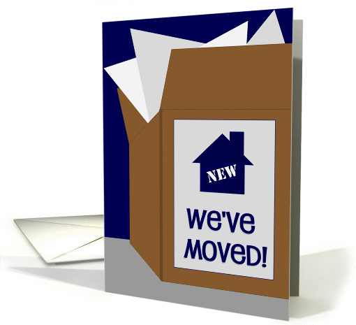 We've Moved Packing Box - Our First Home card (908676)