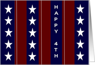 Stars and Stripes - Happy 4th of July From All of Us card
