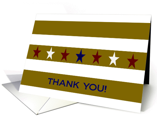 Stars and Gold Stripes Thank You - Military Spouse Service... (908740)