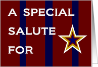 A Special Salute for a Military Kid - Thinking of You Across the Miles card