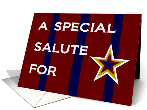 A Salute for a Military Kid -Thank You for Help during Deployment card