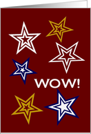Wow! Wonderful News! Stars - Congratulations card