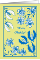 Jacobean Floral Design - Happy Birthday to Her card
