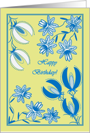 Jacobean Floral Design - Happy Birthday to Someone Terrific card