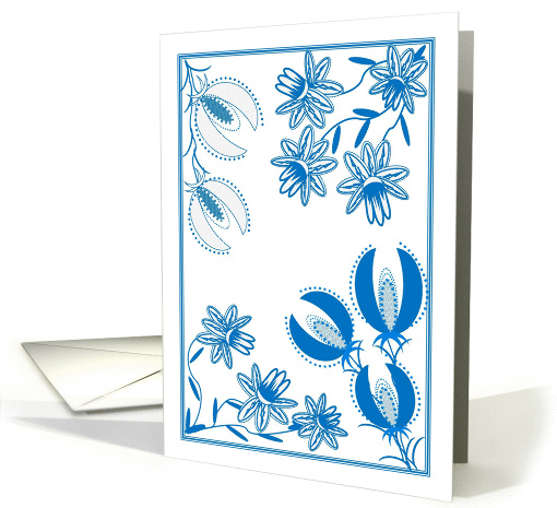 Classic Jacobean Floral - Blank card (916742)