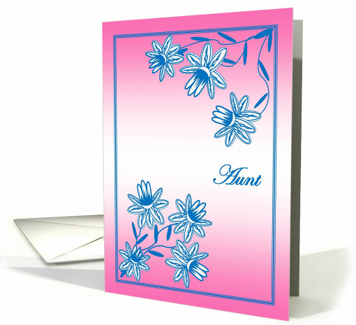 Jacobean Flowers Mother's Day Card - Aunt card (916982)