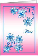 Jacobean Flowers Mother’s Day Card - Aunt card