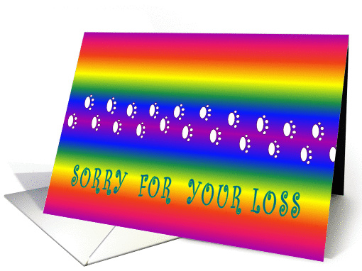 Paw Prints on the Rainbow Bridge - Dog Loss Sympathy card (917797)