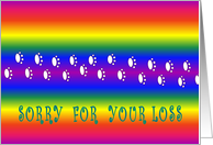 Paw Prints on the Rainbow Bridge - Dog Loss Sympathy card