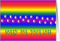 Paw Prints on the Rainbow Bridge - Cat Loss Sympathy card