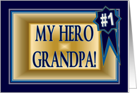 My Hero Grandpa - Funny Happy Birthday for Grandfather card