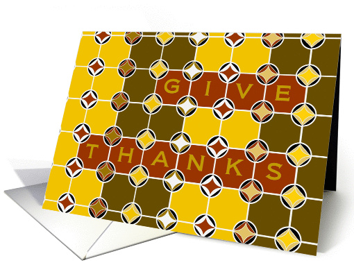 Give Thanks! Eclectic Geometric Thanksgiving Across the Miles card