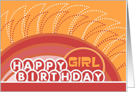 A Birthday Wish for Sunny Tomorrows Warming Their Heart - Girl card