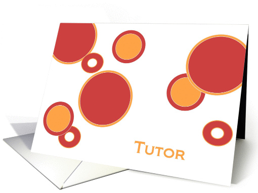 Cheerful Thank You for Helping Me Over Past Year - Your Tutor card