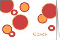 Cheerful Thank You for Helping Me Over Past Year - Your Coach card