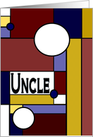 Uncle, Happy Birthday - Colorful Stained Glass Look from All of Us card