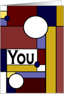You, Happy Birthday - Colorful Stained Glass Look from All of Us card
