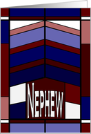 Original and Classic - Happy Birthday to Nephew - Stained Glass Look card