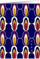 Hero - Red, White, Blue and Gold - Thank You for Your Service card