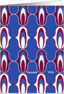 Thank You to a Hero! - Red, White and Blue Eclectic Design card