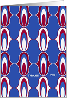 Simple Thank You! - Red, White and Blue Eclectic Design card