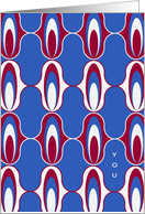 War Wound/Injury Recovery Wishes - Red, White and Blue Eclectic Design card