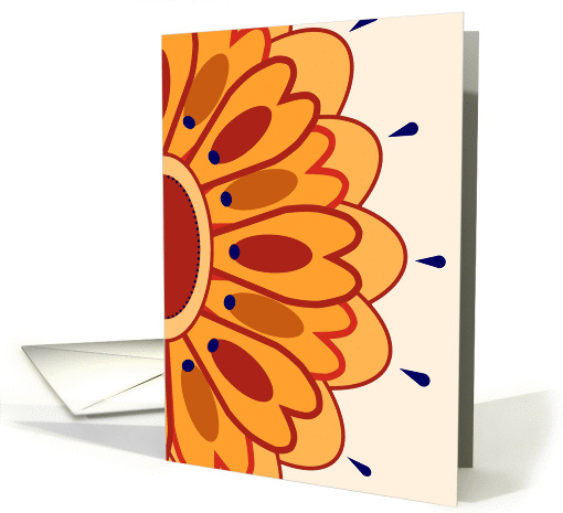 Thinking of You - Talavera Like Flower card (934126)