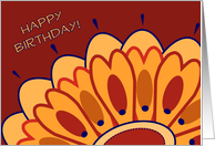 Happy Birthday Wishes for Sunny Sister - Talavera Like Flower card