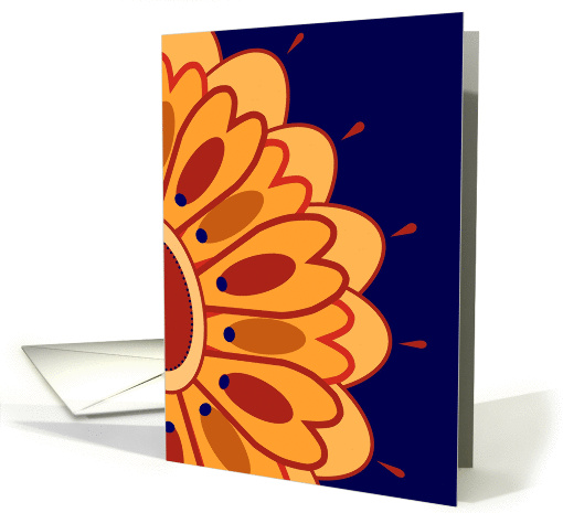 Your Love is Sunny Even Across the Miles - Talavera Like Flower card