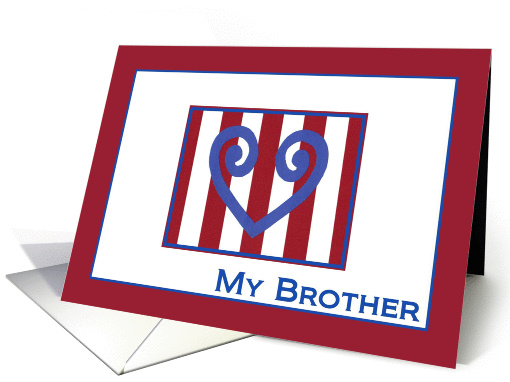 Brother - True Blue Heart - Thank You for Your Service card (934524)