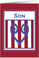 Son - Great American - Happy Birthday card
