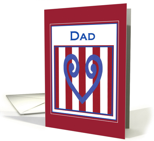 Dad - True Blue Heart - Military Separation Encouragement card
