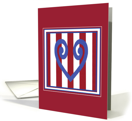 True Blue Scroll Heart - Happy Veterans Day card (934568)