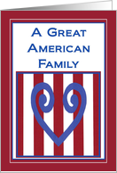 Great American Military Family! - Thank You card