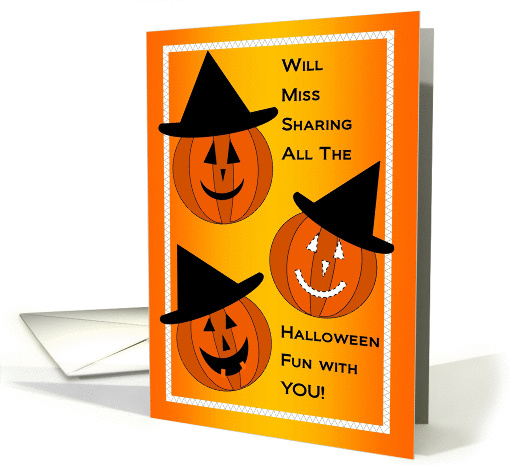 Missing You at Halloween Witchy Jack-o-Lanterns card (955431)