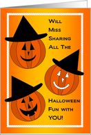 Missing You at Halloween Witchy Jack-o-Lanterns card