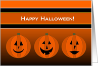 Jack-O-Lanterns Line Up to Wish a Happy Halloween! card