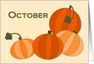 October Pumpkin Filled Birthday Wishes card