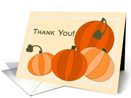 Autumn Pumpkin Filled Thank You from a Group card (955485)