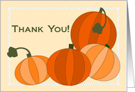 Autumn Pumpkin Filled Harvest of Blessings Thank You card
