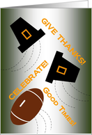 Family, Food, Football and Fun - Thanksgiving Wishes for Brother card