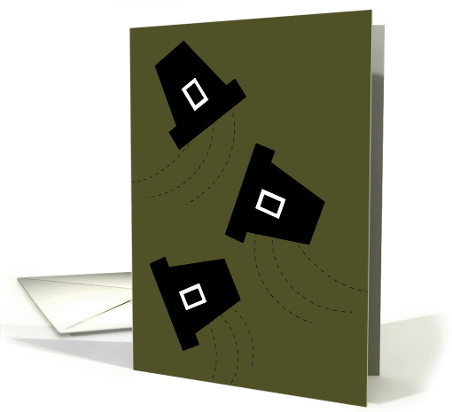Pilgrim Hat Fun - Happy Thanksgiving card (958057)
