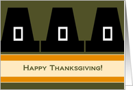Happy Thanksgiving For Coach, Pilgrim Hats card