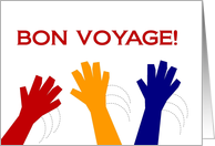 Bon Voyage! From Both of Us, Waving Hands card