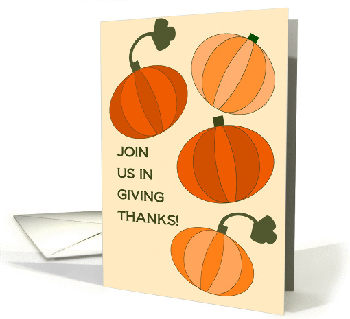 Thanksgiving Invitation- Playful Pumpkins card (961263)