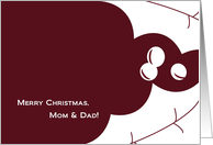 Simple Wish - Holly - Merry Christmas to Mom & Dad! card