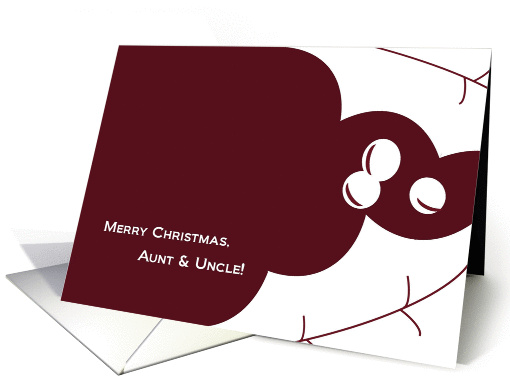 Simple Wish - Holly - Merry Christmas to Aunt & Uncle! card