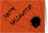 Happy Halloween Friendly Spider! card